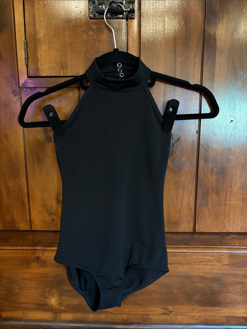 🖤 Bullet Pointe Black High-Neck Leotard